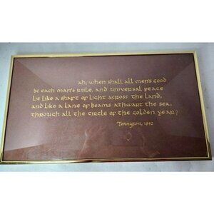 VINTAGE Shaft of Light 23 Karat Gold Letters Framed Custom Religious Wall Art